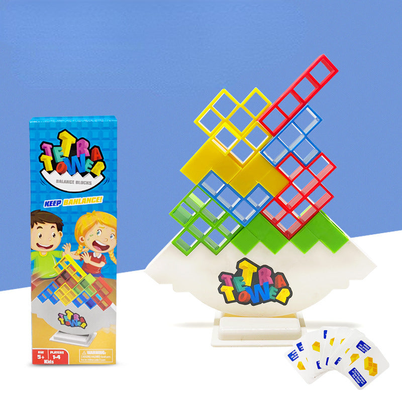 Plastic Tetris Stacking Balance Blocks Tabletop Game for Kids