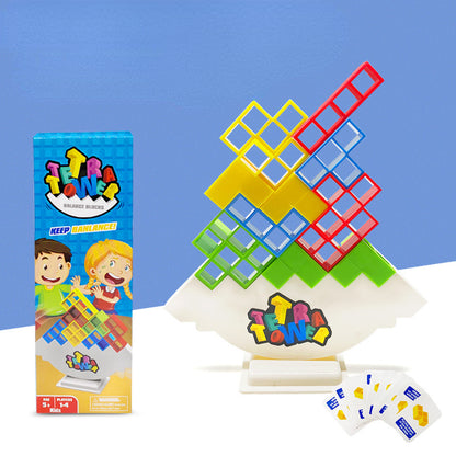 Plastic Tetris Stacking Balance Blocks Tabletop Game for Kids