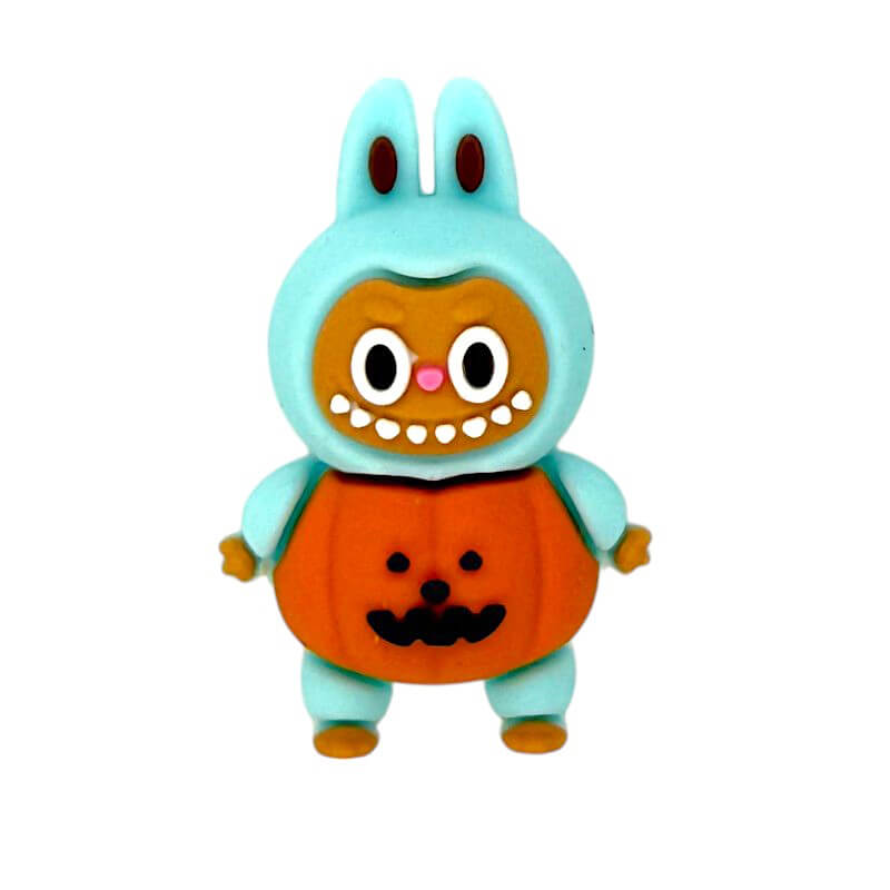 20Pcs Silicone 3D Focal Beads Bunny Costume Figure Holding Hands 3
