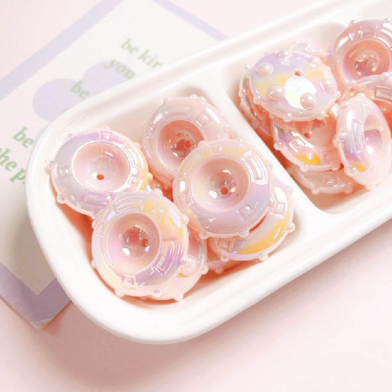 10pcs 30mm Candy Frisbee Acrylic Beads DIY Bracelet Making 6