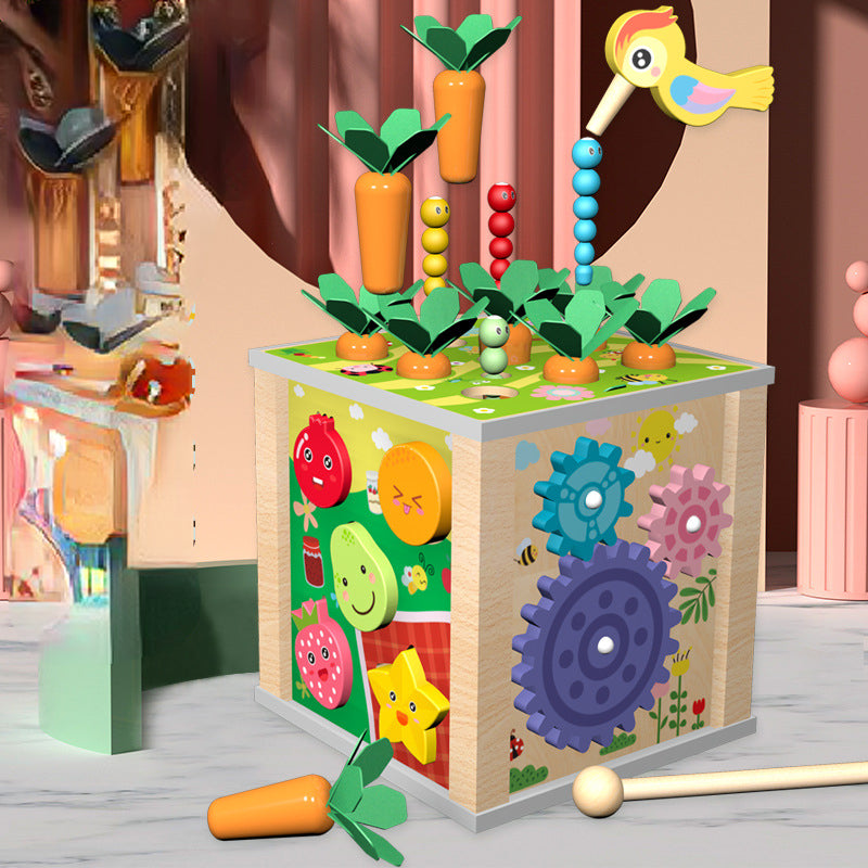 Wooden Montessori Toys Pairing Radish Pulling Educational Toy 7