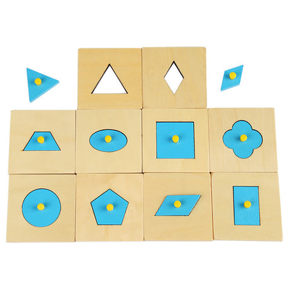 Wooden Montessori Toys Geometric Shape Sorting for Toddlers