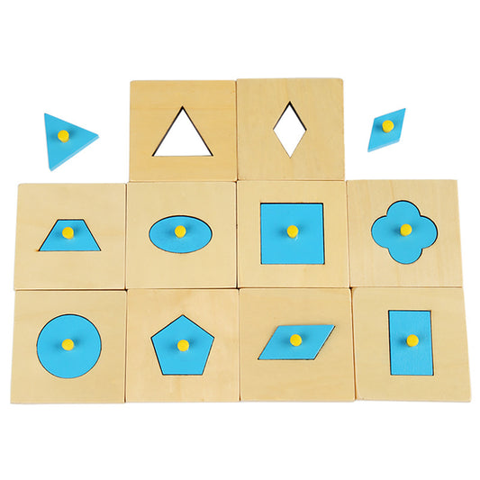 Wooden Montessori Toys Geometric Shape Sorting for Toddlers