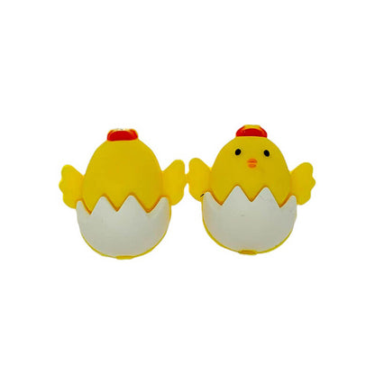 Silicone 3D Focal Beads Chicken Egg Easter Cracked Shell Base