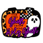 Silicone Focal Beads Halloween Ghost with Printed Text Design