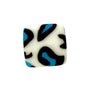 50pcs 13.5mm Printed Square Silicone Beads Variety Designs 10