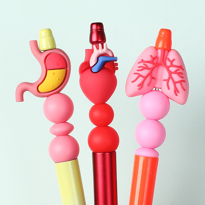 20Pcs Silicone 3D Focal Beads Cartoon Organs Detailed Design 9