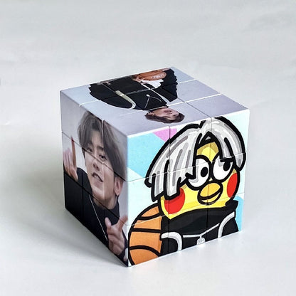 Neutral Ice and Snow Themed Rubik's Cube Fidget Toy 57mm 13