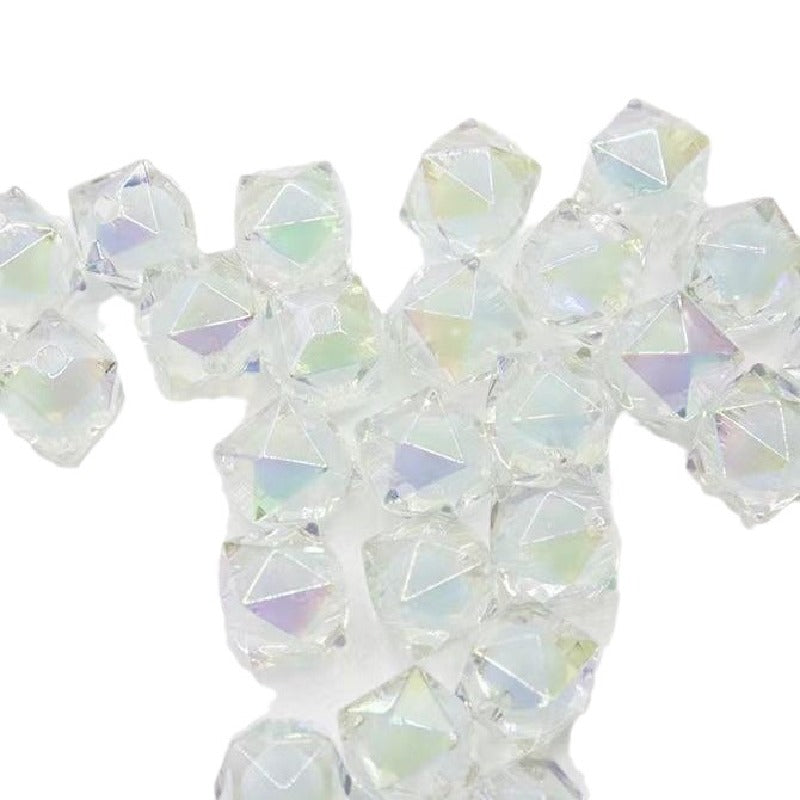 200pcs 16mm Diamond Acrylic Beads Transparent for Jewelry Making 4