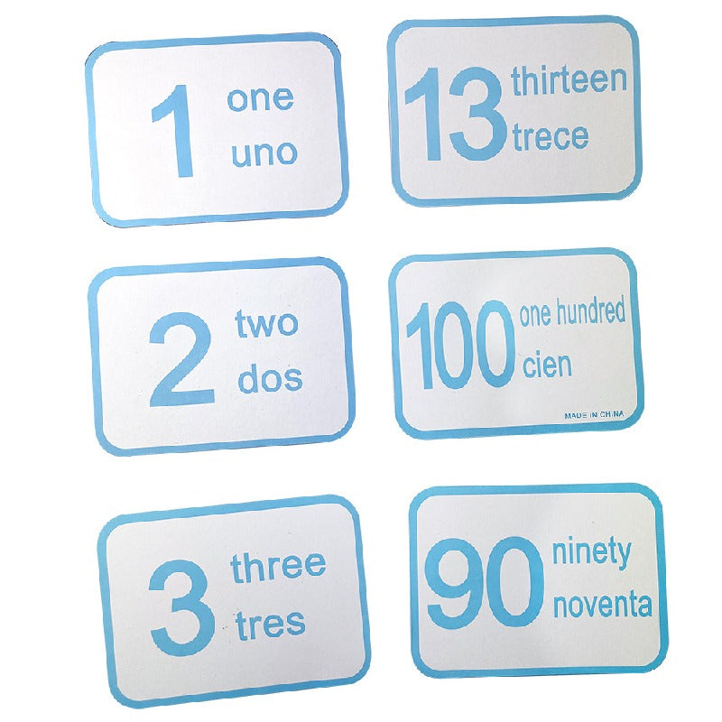 Animal Spanish Alphabet Learning Educational Toy Flash Cards 5