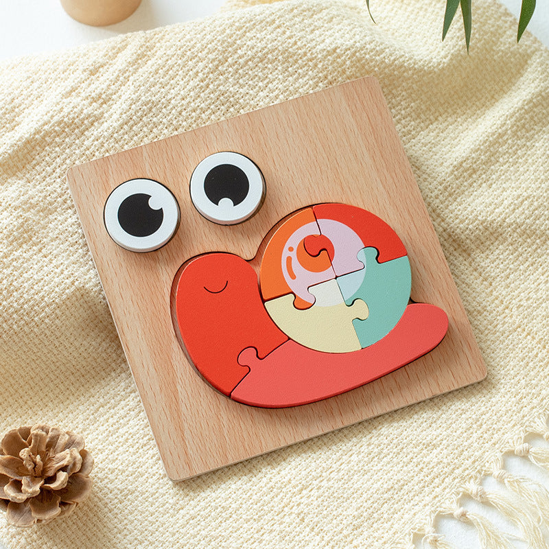 Animal Wooden Puzzle 3D Educational Toy for Kids 16