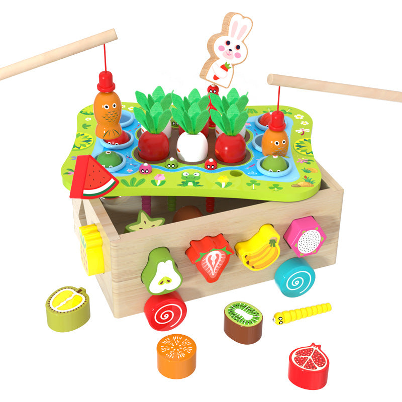 Wooden Farm Orchard Shape Matching Montessori Toys for Toddlers 5