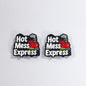 20Pcs Silicone Focal Beads Hot Mess Express Train with Smoke Detail