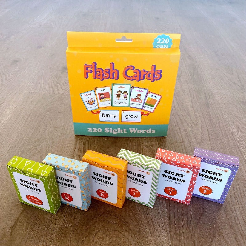 Educational Flash Cards High-Frequency Vocabulary for Kids 220pcs 3