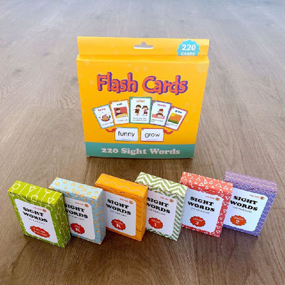 Educational Flash Cards High-Frequency Vocabulary for Kids 220pcs 3