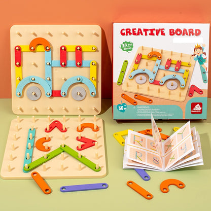 Wooden Puzzle Board Educational Toy for Kids 21cm 3