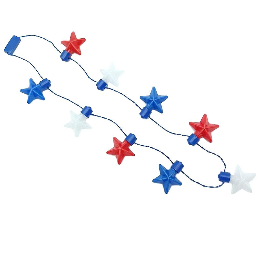 US Independence Day LED Necklace and Glass Party Accessory Set 3