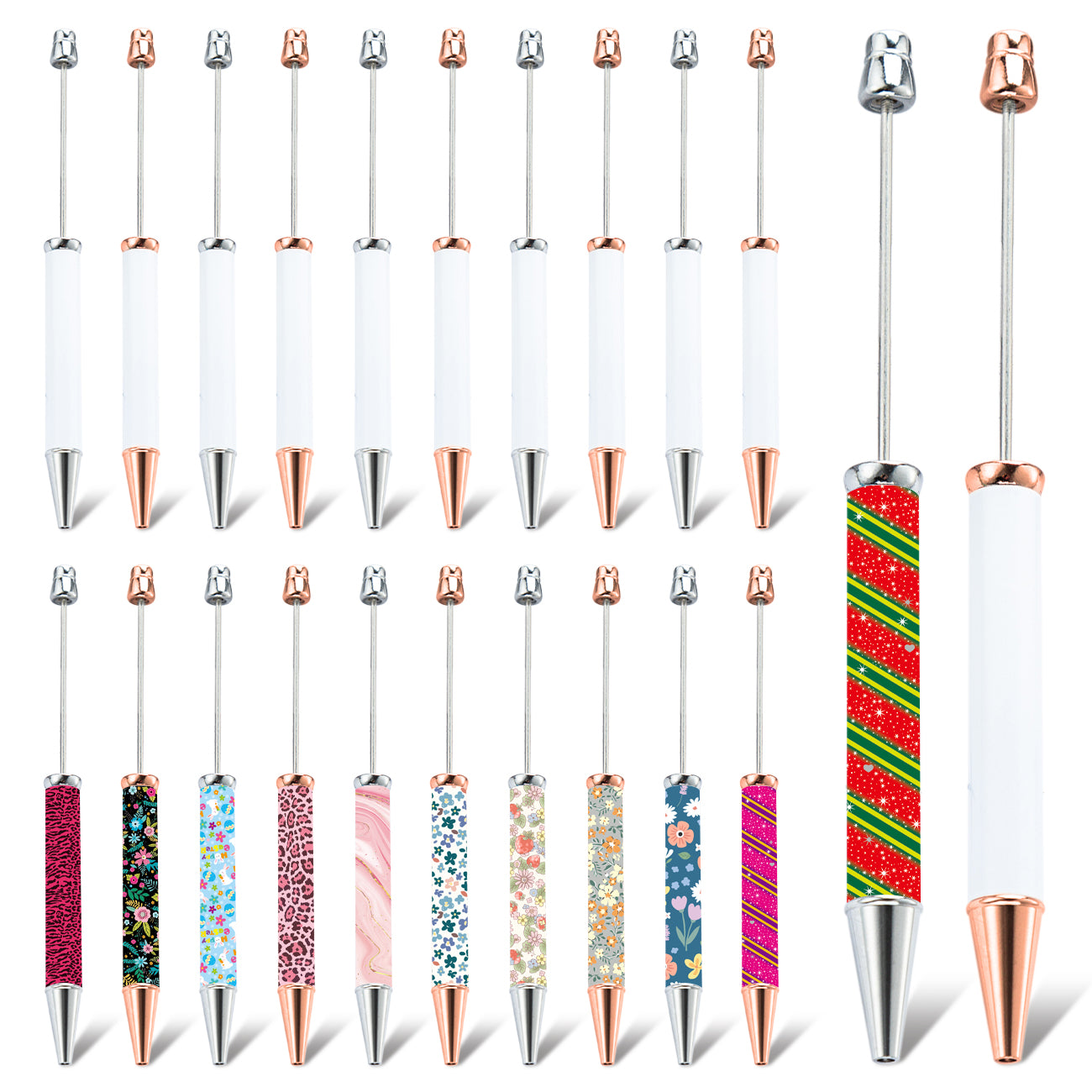 Sublimation Metal Beadable Ballpoint Pens Black DIY Craft Supplies