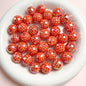 10pcs 16mm UV Finish Acrylic Plaid Round Beads DIY Bracelet Making 16