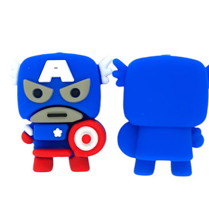 Silicone 3D Focal Beads Little Warrior Shield with Star Detail