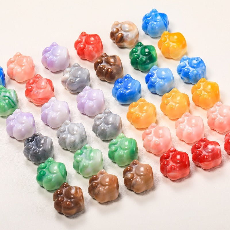 10pcs 18mm Cat Claw Acrylic Beads DIY Bracelet Making 5