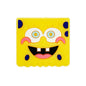 20pcs Silicone Focal Beads Yellow Square Face with Blue Spots