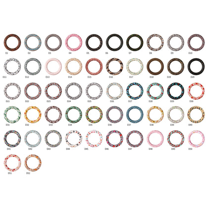 65mm Printed Silicone Beads Rings 4