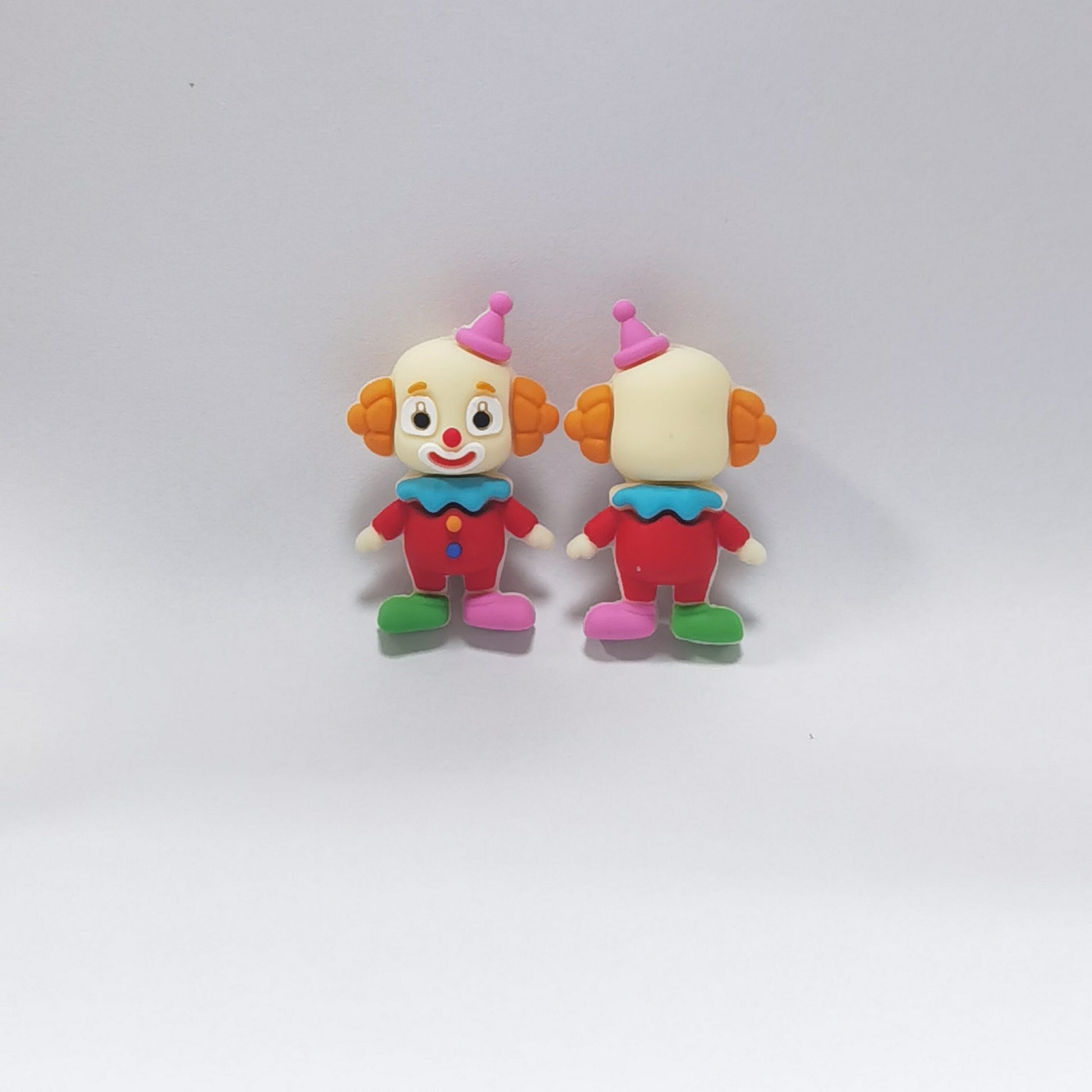 20pcs Silicone 3D Focal Beads Clown Character with Colorful Shoes