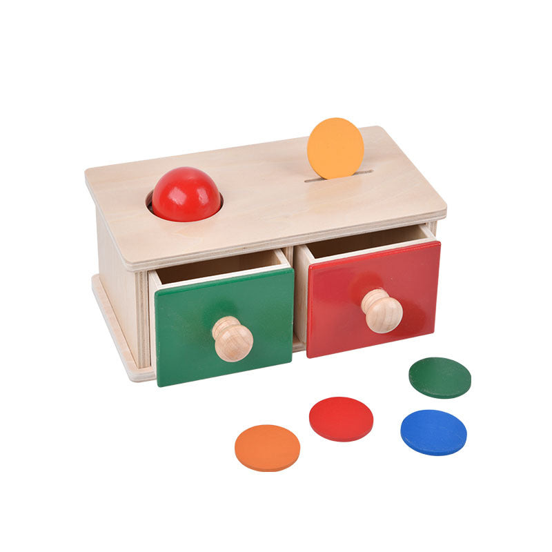 Wooden Montessori Toys Box Coin Sorting Toy for Toddlers