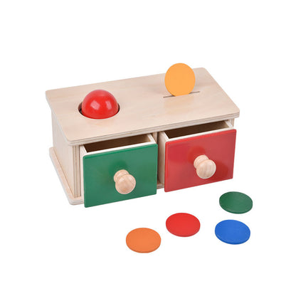 Wooden Montessori Toys Box Coin Sorting Toy for Toddlers