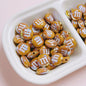 10pcs 14mm M Beans Acrylic Beads Jewelry Making Craft Supplies 16