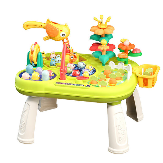 Plastic Kids Musical Instrument Educational Fishing and Flower Arrangement Toy