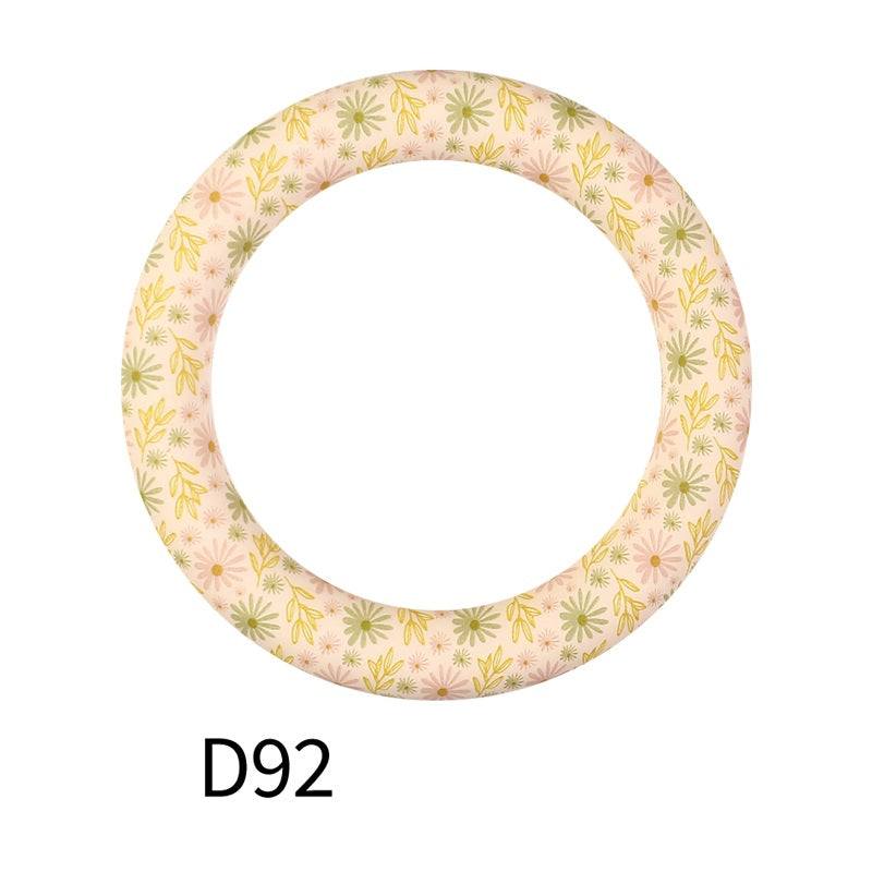 65mm Printed Silicone Beads Rings 42