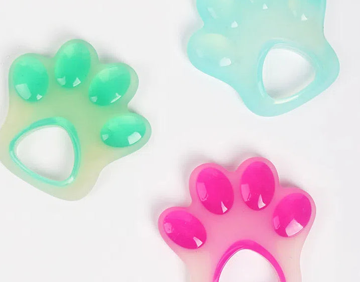 Silicone Teething Toy Paw Shape Baby Teether 7.6x7.5cm
