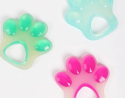 Silicone Teething Toy Paw Shape Baby Teether 7.6x7.5cm