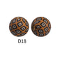 50pcs 15mm Rhombus Printed Silicone Beads Multi Color Design 28