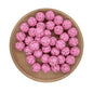 50pcs 15mm Printed Crackle Silicone Beads Colorful Design 20