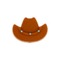 20pcs Silicone Focal Beads Western Cowboy Hat with Turquoise Studs 3