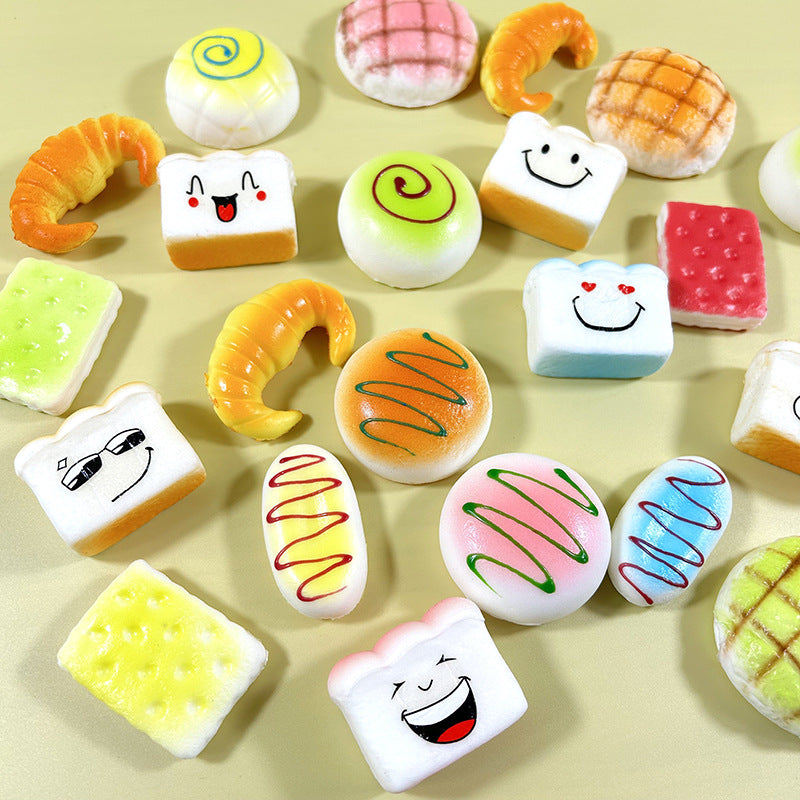 PU Squishy Toy Mini Bread Bun Slow Rising Stress Relief