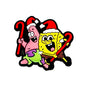 20pcs Silicone Focal Beads Yellow Square Sponge Character and Pink Starfish with Santa Hat