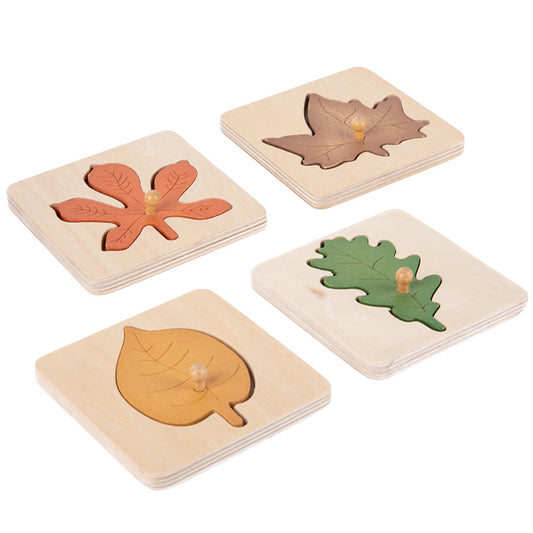 Wooden Leaf Panel Puzzle Montessori Toys for Toddlers