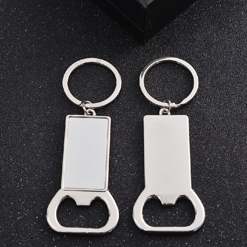 Metal Bottle Opener Sublimation Keychain Zinc Alloy Design 5