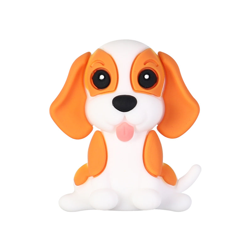 20Pcs Silicone 3D Focal Beads Cute Puppy Sitting Pose 13
