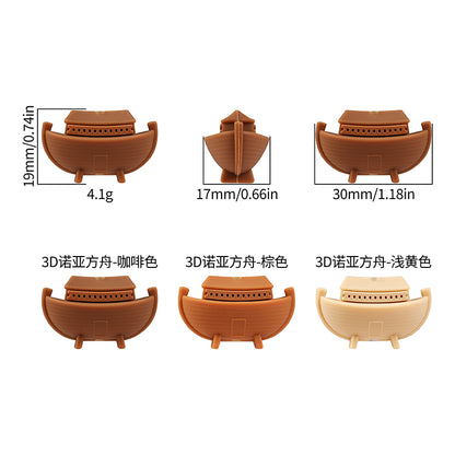 Silicone 3D Focal Beads Jesus Noah Ark Boat Shape 8