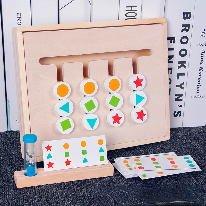 Wooden Montessori Toys Thinking Training Double-Sided Game 3