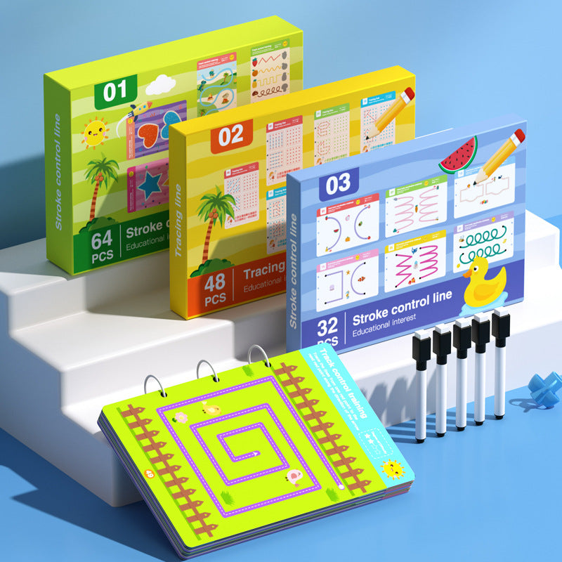 Educational Pen Control Training Book Paper Learning Toy for Kids 3