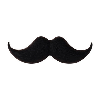 20Pcs Silicone Focal Beads Black Brown Beard Shape 17