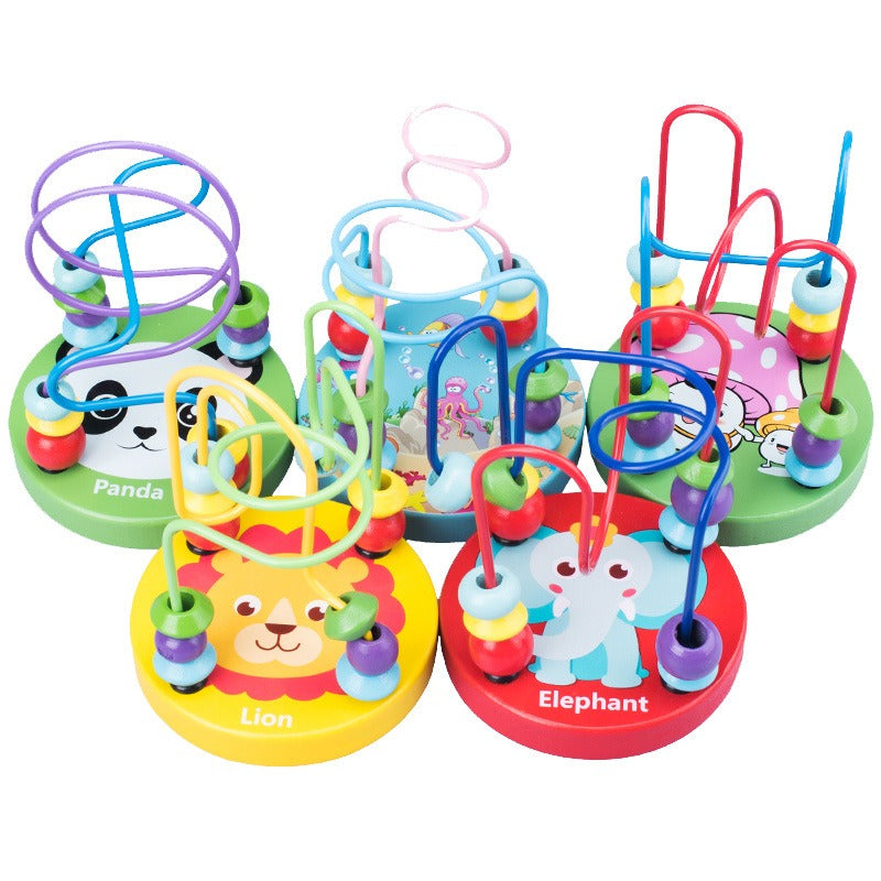 Mini Wooden Bead Maze Educational Toy for Toddlers 3