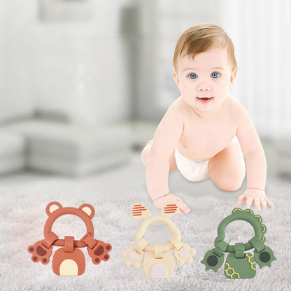 Silicone Baby Teething Toy Little Bear Rabbit Bracelet 2