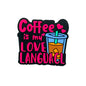 20pcs Silicone Focal Beads Coffee Is My Love Text with Iced Drink Design